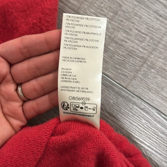 Free People Vancouver Mock Neck Sweater | Cranberry (Red) | Size Large - Picture 5 of 5